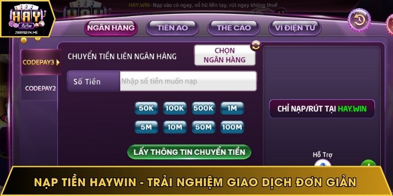 Nạp tiền Haywin